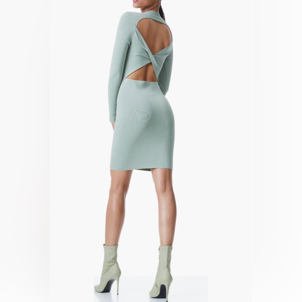 ALICE+OLIVIA Reversible Twist Body-Con Dress